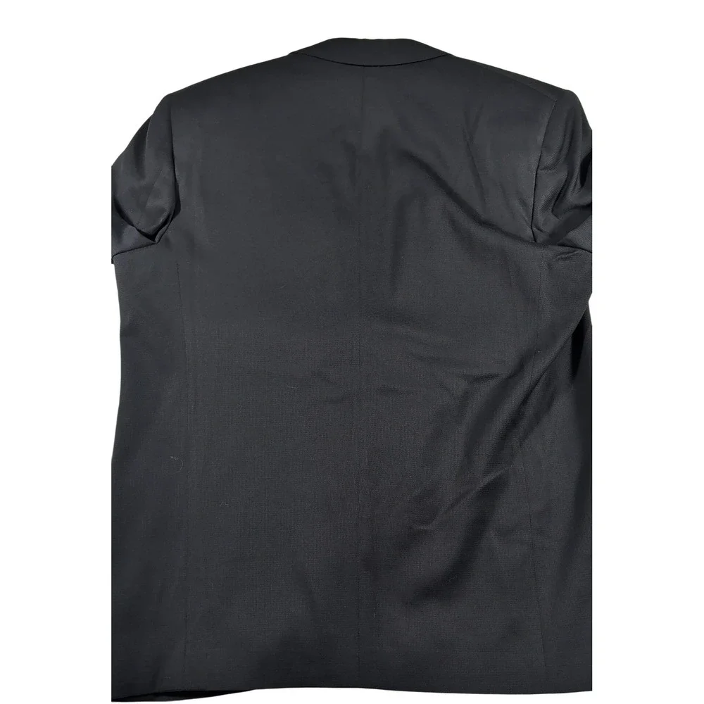 Brioni Blazer Men 46 Black Roman Style Double Breasted Peak Lapel Wool Italy